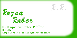 rozsa raber business card